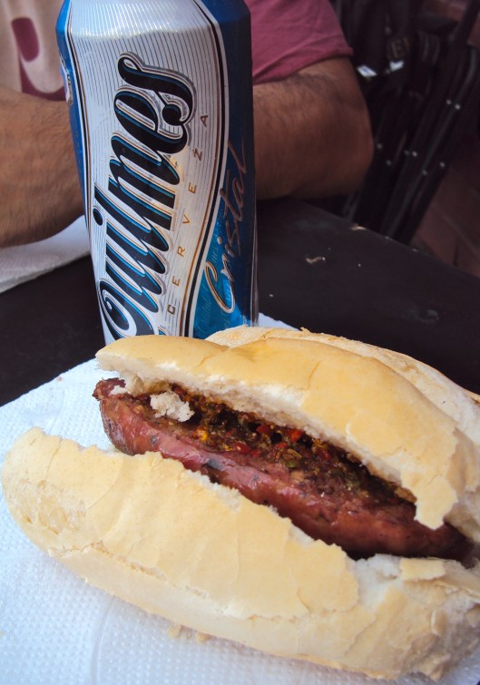 Choripan & Quilmes