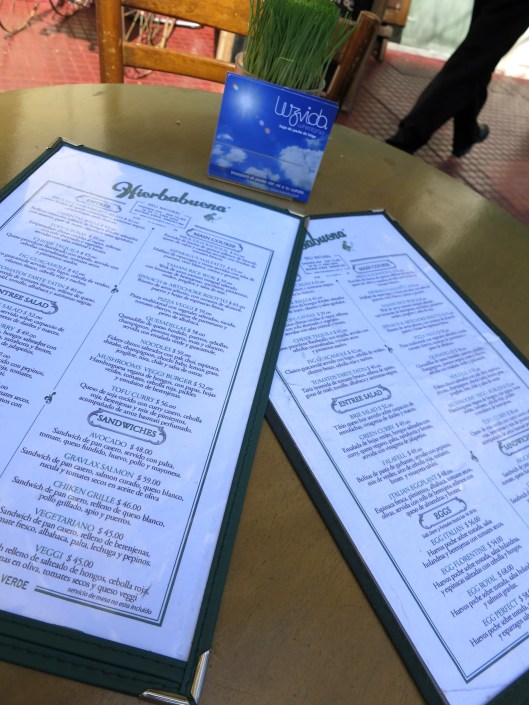 Menus at Hierbabuena